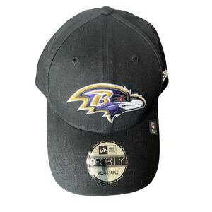 Baltimore Ravens New Era‎ 9Forty Black Adjustable Snapback Hat Cap